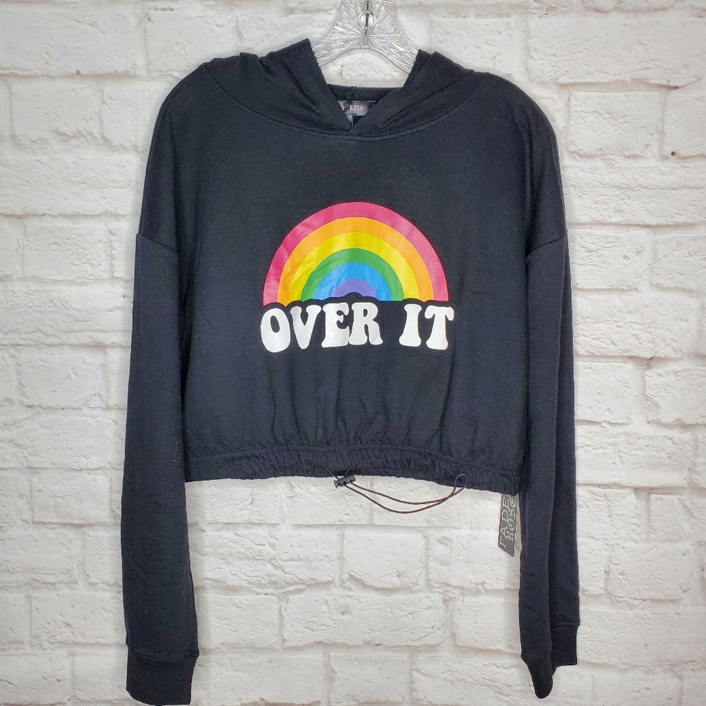 Faded Rose Graphic Rainbow Shirt